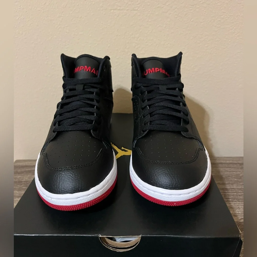 Jordan Access Black and Red High-Top Sneakers